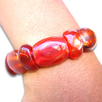 Bracelet, Handmade From Glassbead.