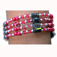 Bracelet, Handmade From Glassbead And Resin.