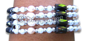 Bracelet, Handmade From Glassbead And Resin.