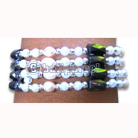Bracelet, Handmade From Glassbead And Resin.