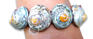 Bracelet, Handmade From Shell And Sono Wood.