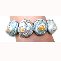 Bracelet, Handmade From Shell And Sono Wood.