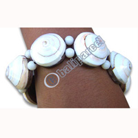 Bracelet, Handmade From Shell And Sono Wood.