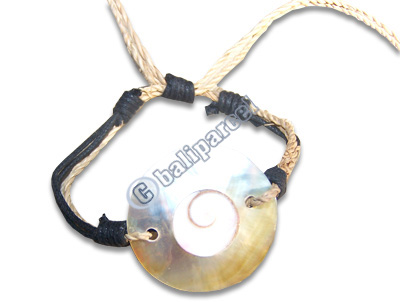 Bracelet, Handmade From Cotton String And Shell Inlaid With Shiva Eye