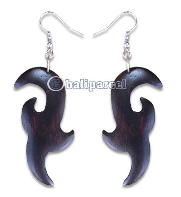 Wooden Earring, Handmade From Sono Wood.