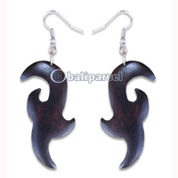 Wooden Earring, Handmade From Sono Wood.