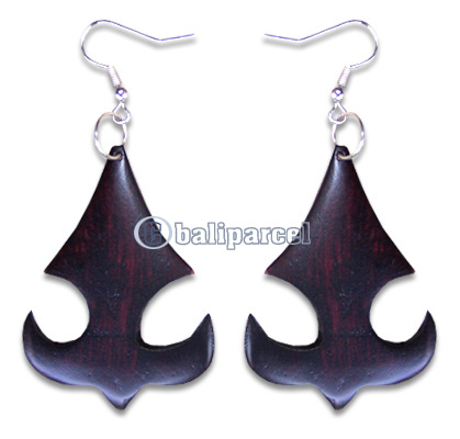 Wooden Earring, Handmade From Sono Wood.