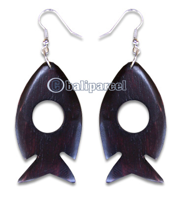 Wooden Earring, Handmade From Sono Wood.