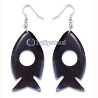 Wooden Earring, Handmade From Sono Wood.