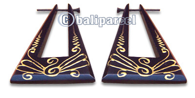 Wooden Piercing, Handmade From Sono Wood With Hand Painted.