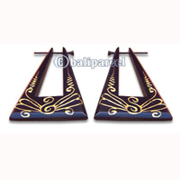 Wooden Piercing, Handmade From Sono Wood With Hand Painted.