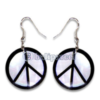 Earring, Handmade From Resin Inlaid With Shell.