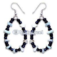Earring, Handmade From Glassbead And Resin.
