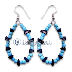 Earring, Handmade From Glassbead And Resin.