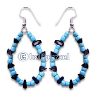 Earring, Handmade From Glassbead And Resin.