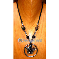 Necklaces, Handmade From Shell And Glassbead