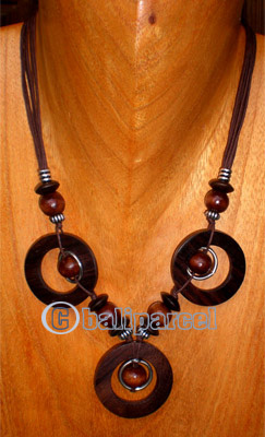 Necklaces, Handmade From Wooden Bead And Sono Wood.
