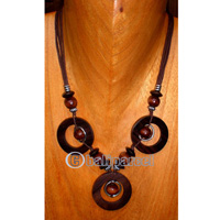 Necklaces, Handmade From Wooden Bead And Sono Wood.
