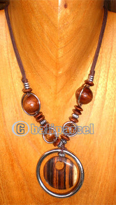 Necklaces, Handmade From Wooden Bead And Sono Wood.