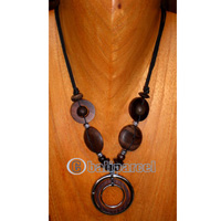 Necklaces, Handmade From Wooden Bead And Sono Wood.