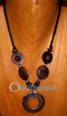 Necklaces, Handmade From Wooden Bead And Sono Wood.