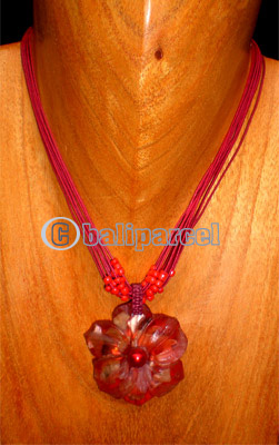 Necklaces, Handmade From Resin And Glassbead