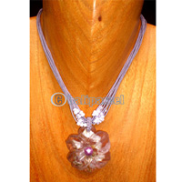 Necklaces, Handmade From Resin And Glassbead