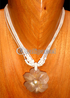Necklaces, Handmade From Resin And Glassbead