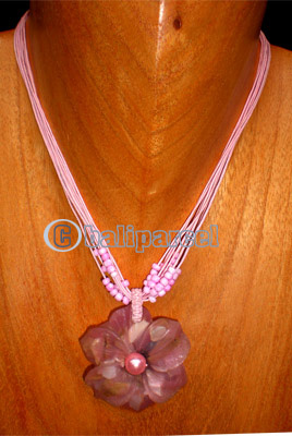 Necklaces, Handmade From Resin And Glassbead