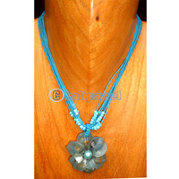 Necklaces, Handmade From Resin And Glassbead