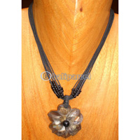 Necklaces, Handmade From Resin And Glassbead