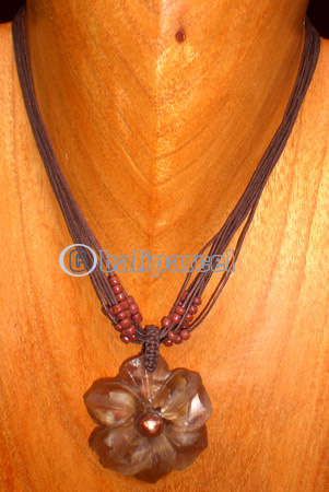 Necklaces, Handmade From Resin And Glassbead