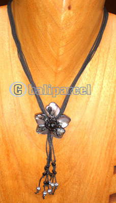 Necklaces, Handmade From Shell And Glassbead