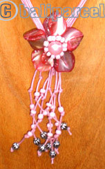 Necklaces, Handmade From Shell And Glassbead