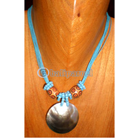 Necklaces, Handmade From Shell And Glassbead