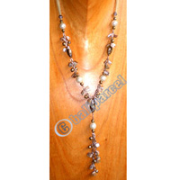 Necklaces, Handmade From Shell And Glassbead