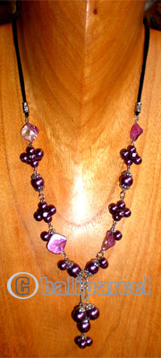 Necklaces, Handmade From Shell And Glassbead