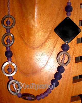 Necklaces, Handmade From Antique Stone, Shell And Glassbead.