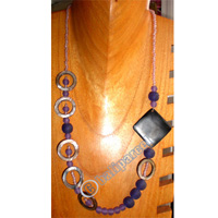 Necklaces, Handmade From Antique Stone, Shell And Glassbead.
