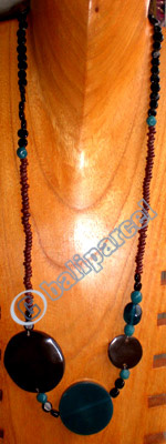 Necklaces, Handmade From Antique Stone And Glassbead.