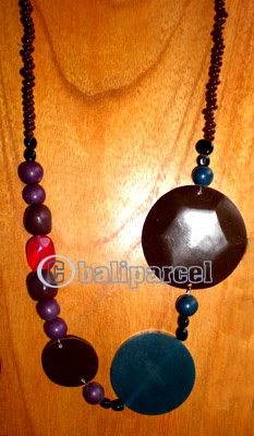 Necklaces, Handmade From Antique Stone And Glassbead.