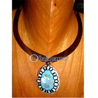 Necklaces, Handmade From Sono Wood And Shell.