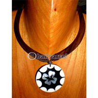 Necklaces, Handmade From Sono Wood And Shell.