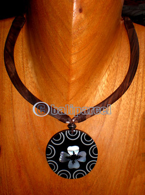 Necklaces, Handmade From Sono Wood And Shell.