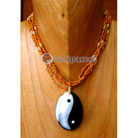 Necklaces, Handmade From Resin And Glassbead