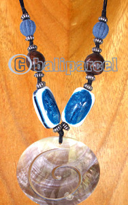 Necklaces, Handmade From Shell, Wooden Bead And Cotton String.