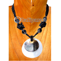 Necklaces, Handmade From Shell, Resin And Glassbead