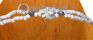 Necklaces, Handmade From Shell And Glassbead