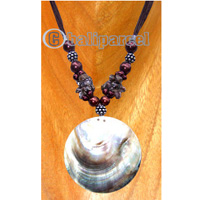 Necklaces, Handmade From Shell, Resin And Glassbead
