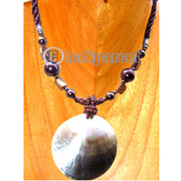 Necklaces, Handmade From Shell And Glassbead